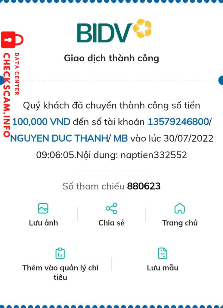 ဆန့်ကျင်သက်သေ NGUYEN DUC THANH