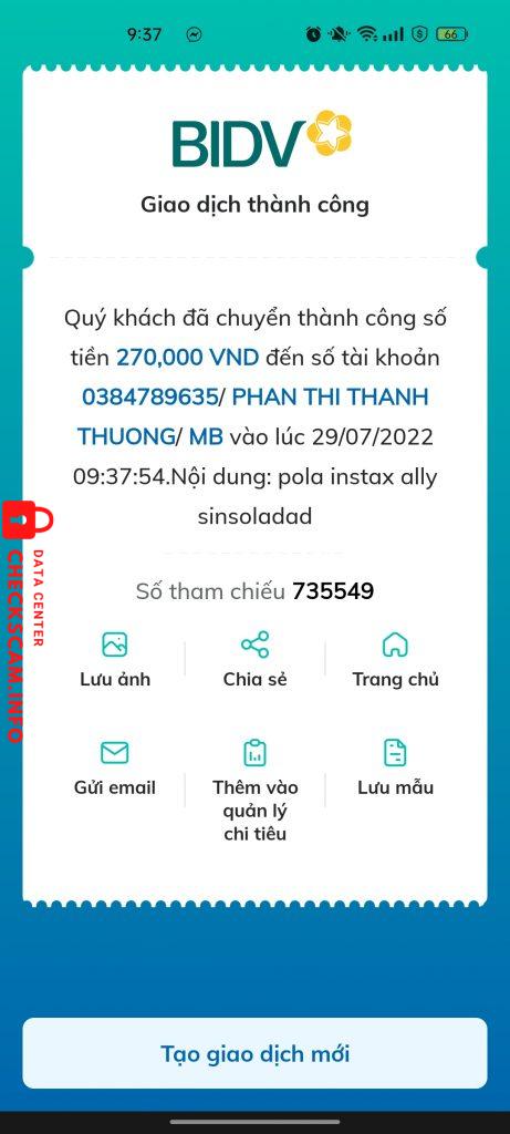 Ebidensya laban sa PHAN THỊ THANH THUONG