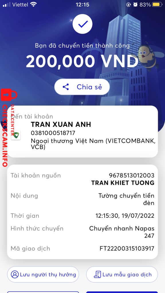 Ebidensya laban sa Tran Xuan Anh