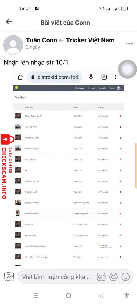 Preuves contre Cao Mạnh Tuấn