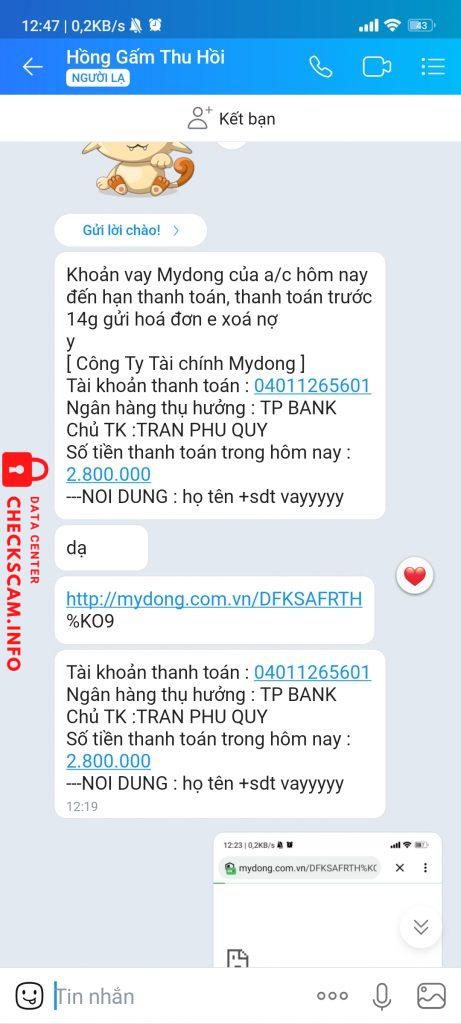 Preuves contre TRAN PHU QUY