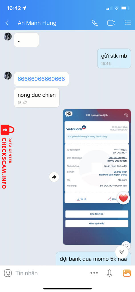 Preuves contre An Mạnh Hùng