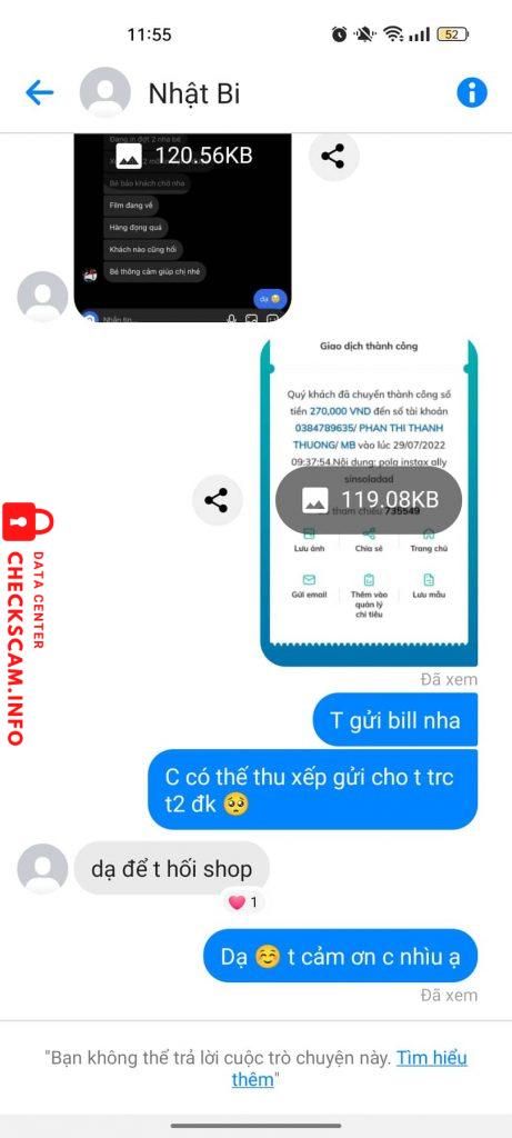 Preuves contre PHAN THI THANH THUONG