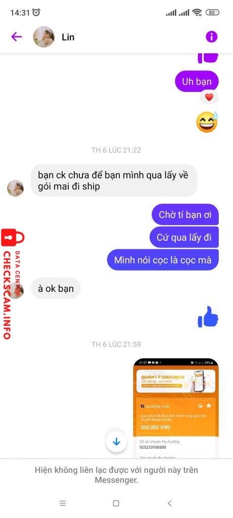 Доказательства против TRAN THI HONG LINH