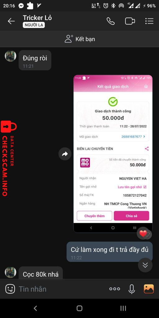 ဆန့်ကျင်သက်သေ Nguyen viet ha