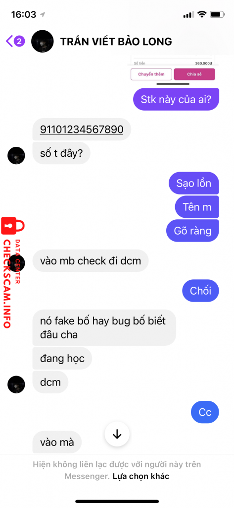 ဆန့်ကျင်သက်သေ Trần Viết Bảo Long