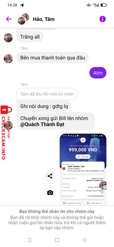 ဆန့်ကျင်သက်သေ DAM THANH TAM