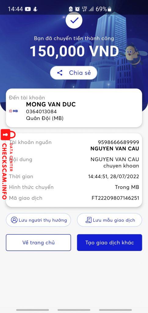 ဆန့်ကျင်သက်သေ Mong Van Duc
