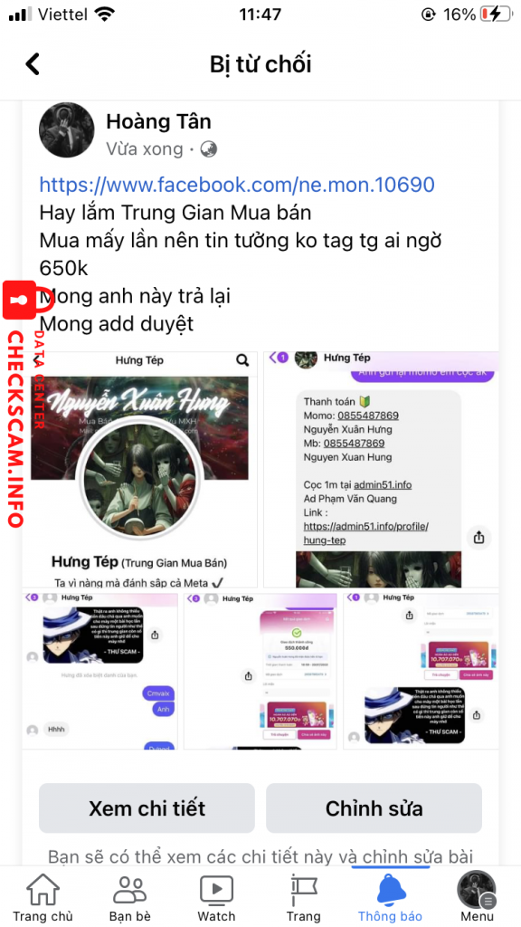 针对的证据 Nguyễn Xuân Hưng