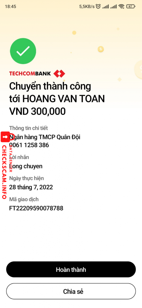 针对的证据 HOANG VAN TOAN