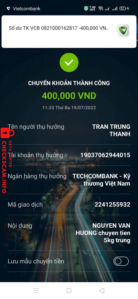 针对的证据 Tran Trung Thanh