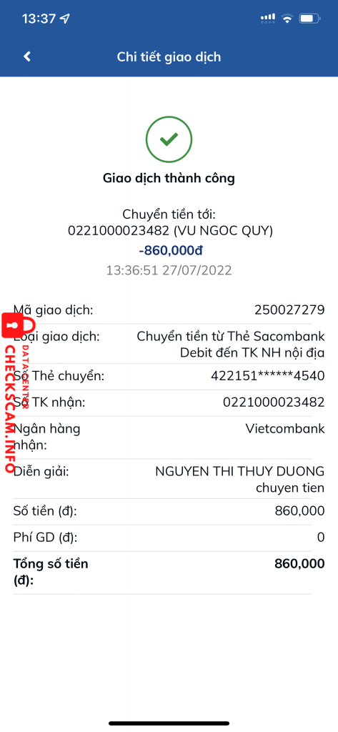 Ebidensya laban sa Vu Ngoc Quy