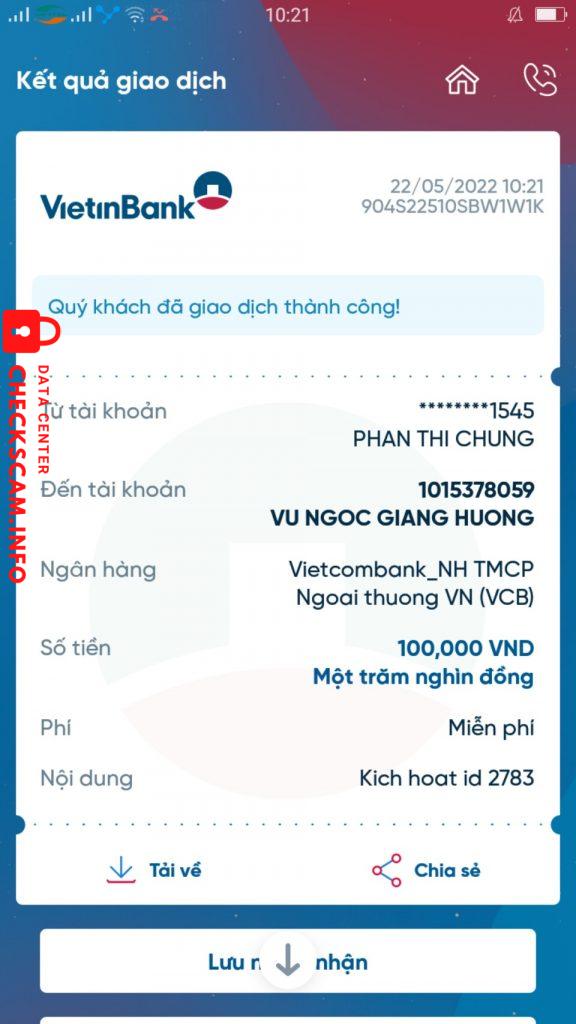 Ebidensya laban sa VU NGOC GIANG HUONG