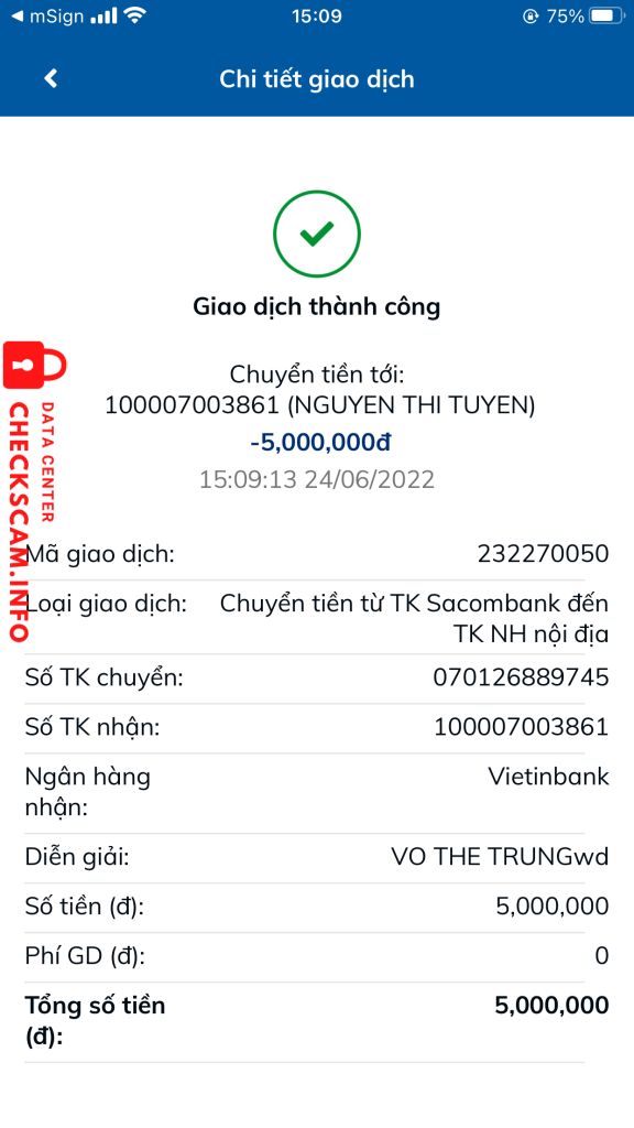 Ebidensya laban sa NGUYEN THI TUYEN