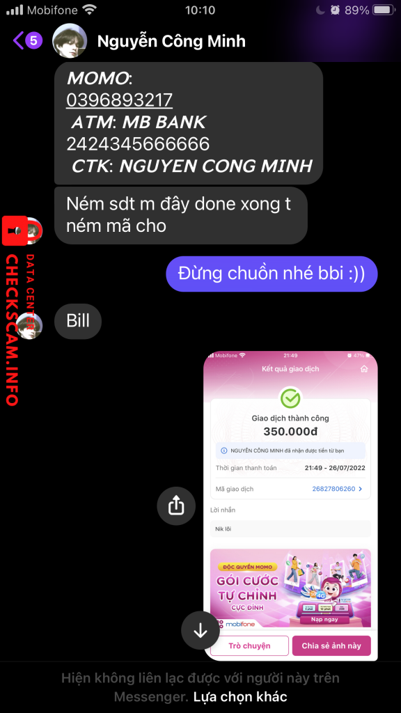 Ebidensya laban sa NGUYEN CONG MINH
