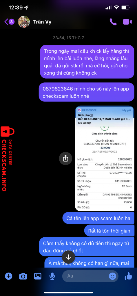 Ebidensya laban sa Trần Vy – Thư Phan