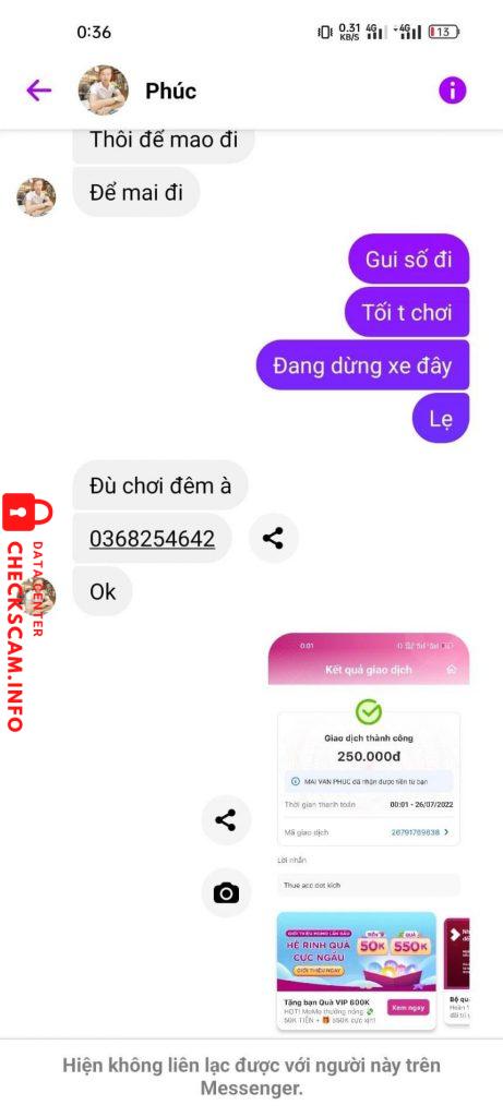 Ebidensya laban sa MAI VĂN PHÚC