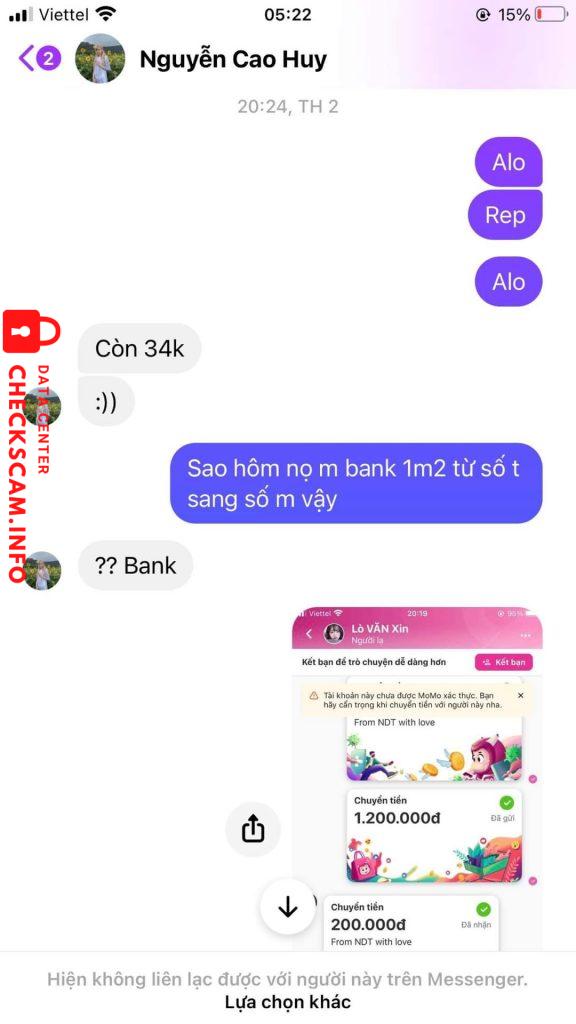 Ebidensya laban sa Nguyễn Cao Huy