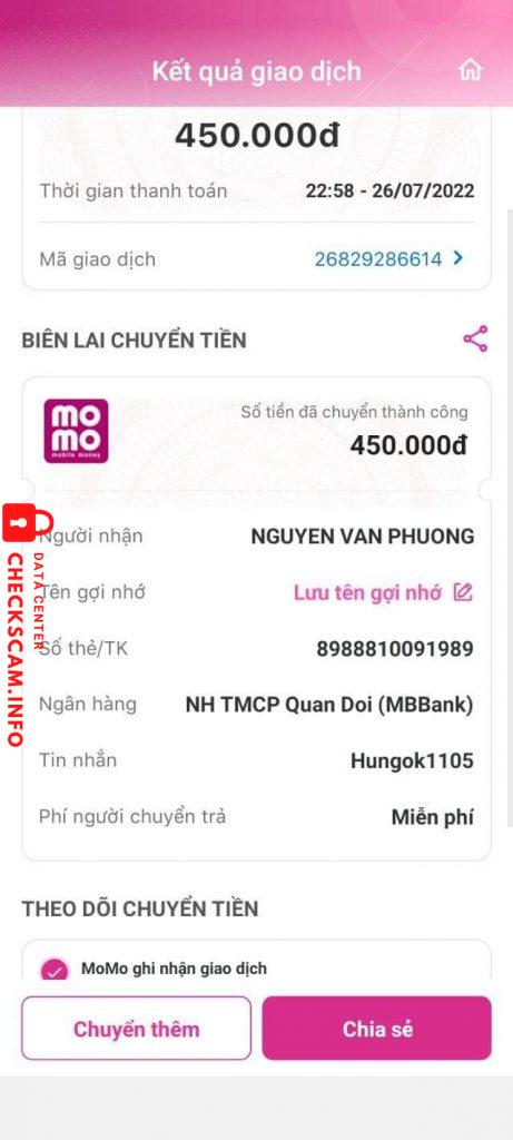 针对的证据 Nguyễn Văn Phương
