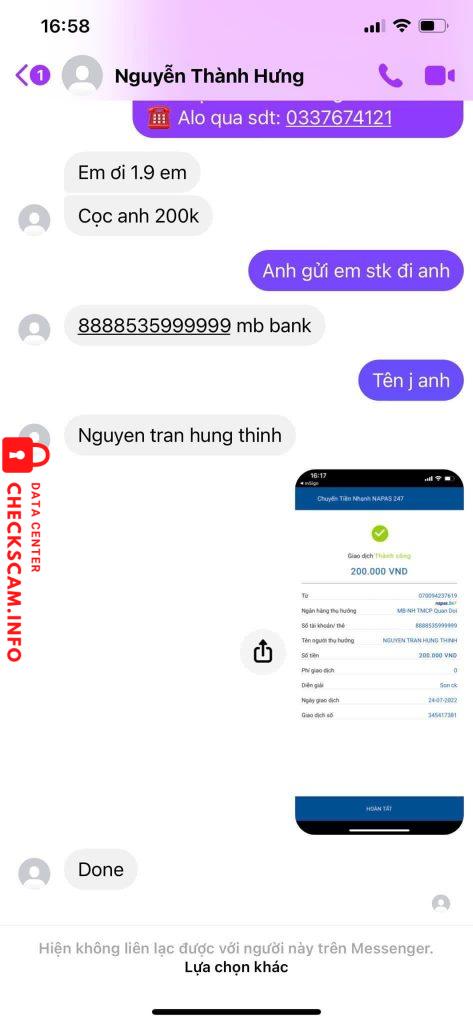 Ebidensya laban sa Nguyen Tran Hung Thinh