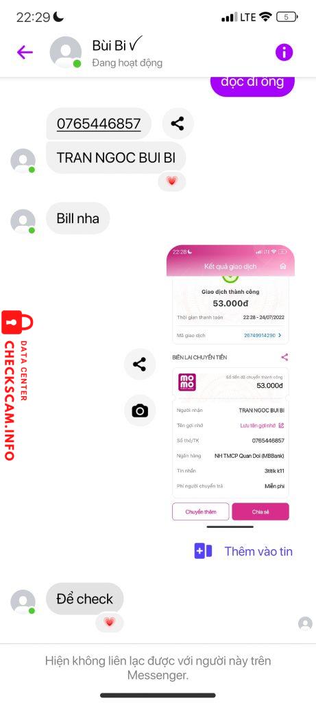 Ebidensya laban sa TRẦN NGỌC BÙI BI
