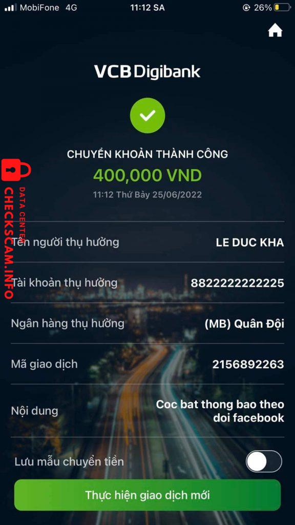 ဆန့်ကျင်သက်သေ Le Duc Kha