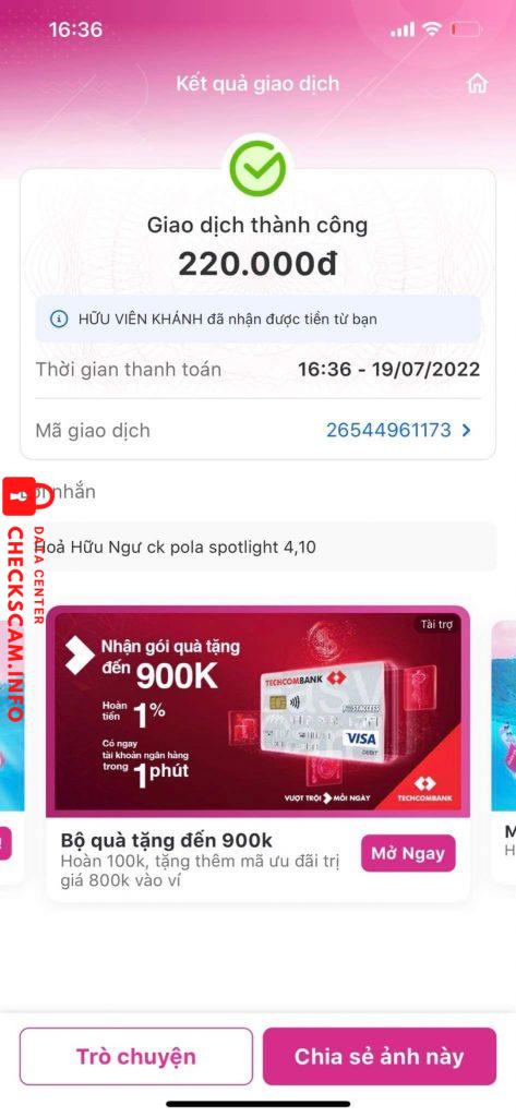 针对的证据 Hữu Viên Khánh