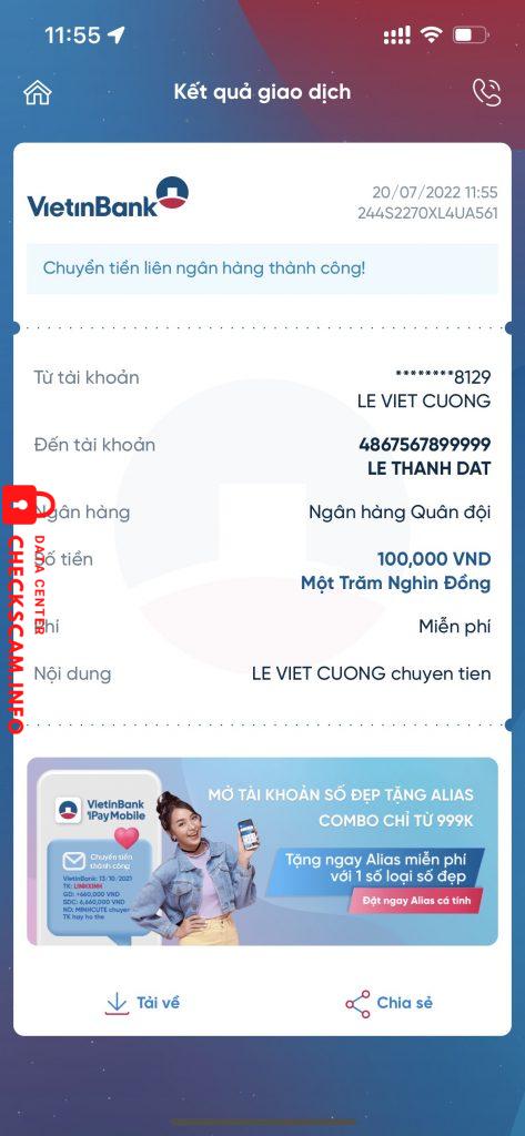 针对的证据 LE THANH DAT