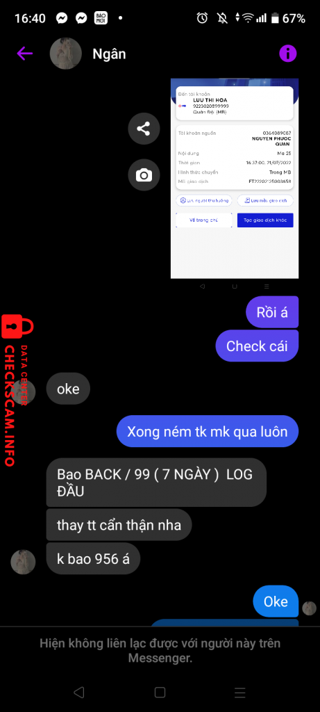 针对的证据 LUU THI HOA