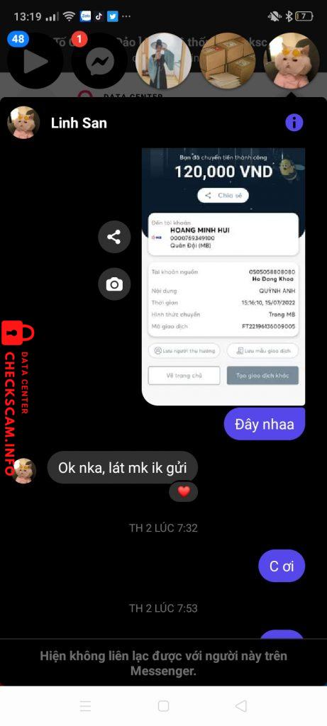 Ebidensya laban sa HOANG MINH HUI