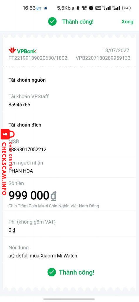 Ebidensya laban sa Phan Hoa