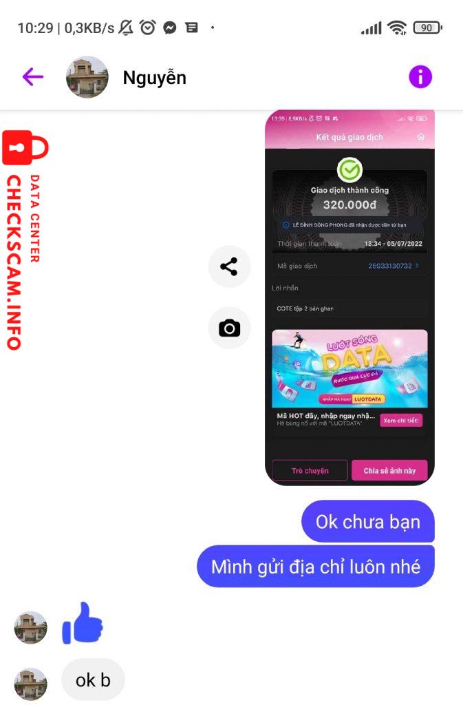 Ebidensya laban sa Lê Đình Đông Phong