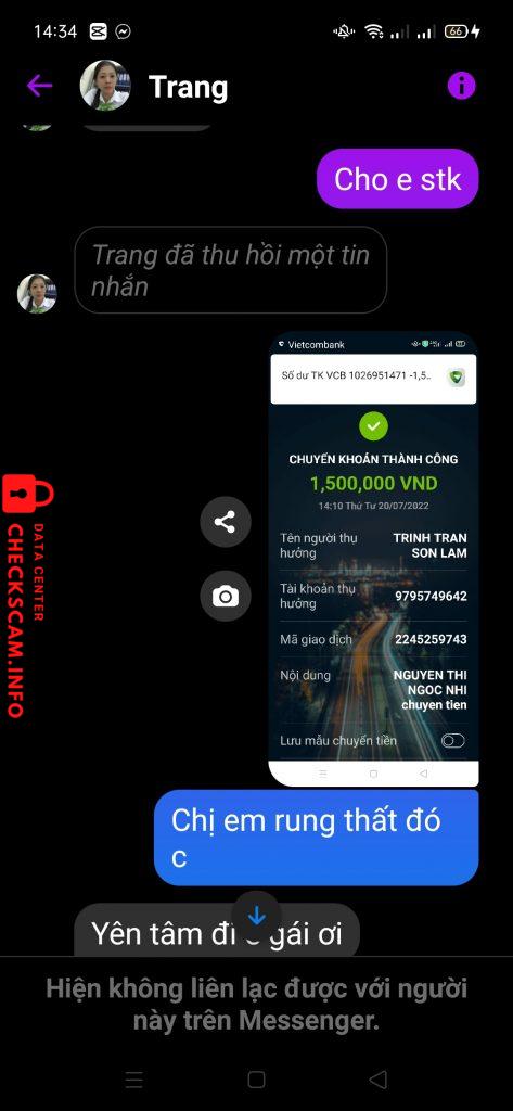 针对的证据 Trinh Tran Son Lam