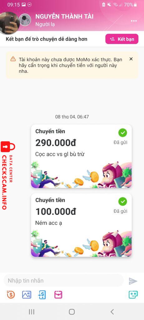 针对的证据 Nguyễn Thành Tài