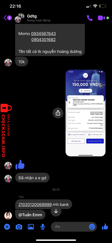针对的证据 BUI VAN TIEN