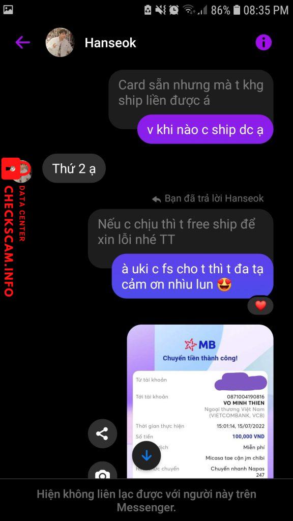 针对的证据 VO MINH THIEN