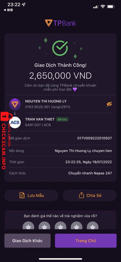 针对的证据 Trần Văn Thiết