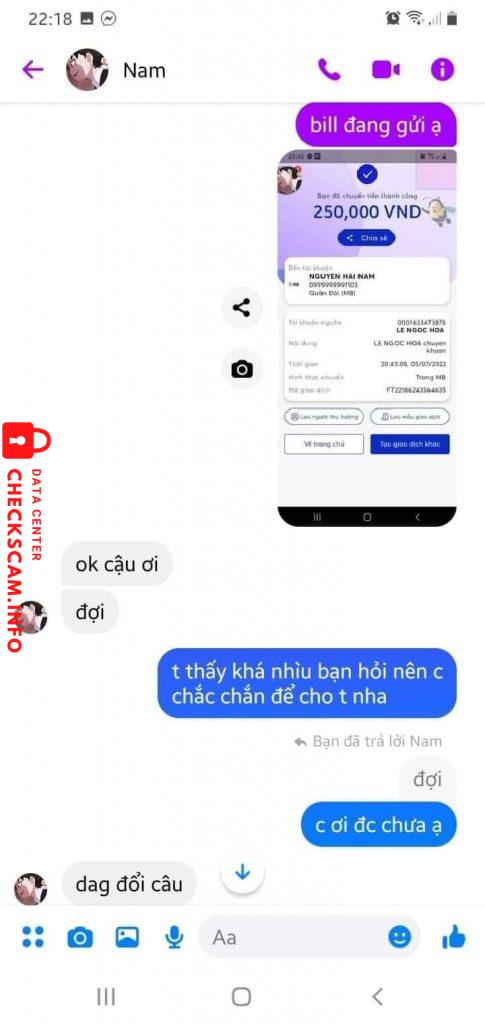 针对的证据 NGUYEN HAI NAM