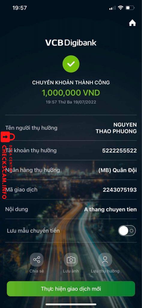 针对的证据 Nguyễn Thảo Phương
