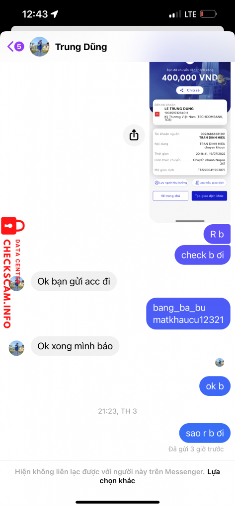 Ebidensya laban sa Lê Trung Dũng