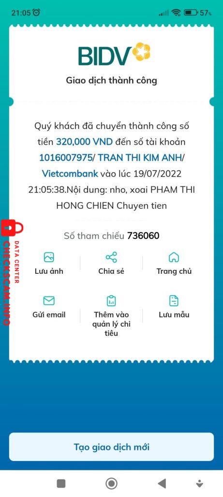 Ebidensya laban sa Trần Thị Kim Anh