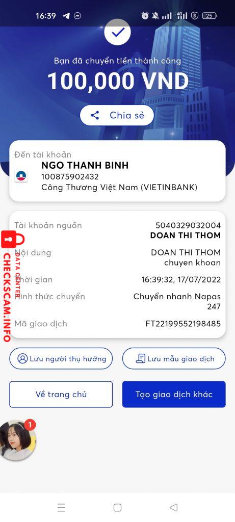 Ebidensya laban sa Ngô Thanh Bình