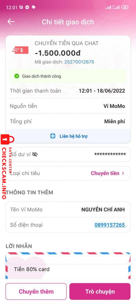 Ebidensya laban sa Nguyễn Chí Anh
