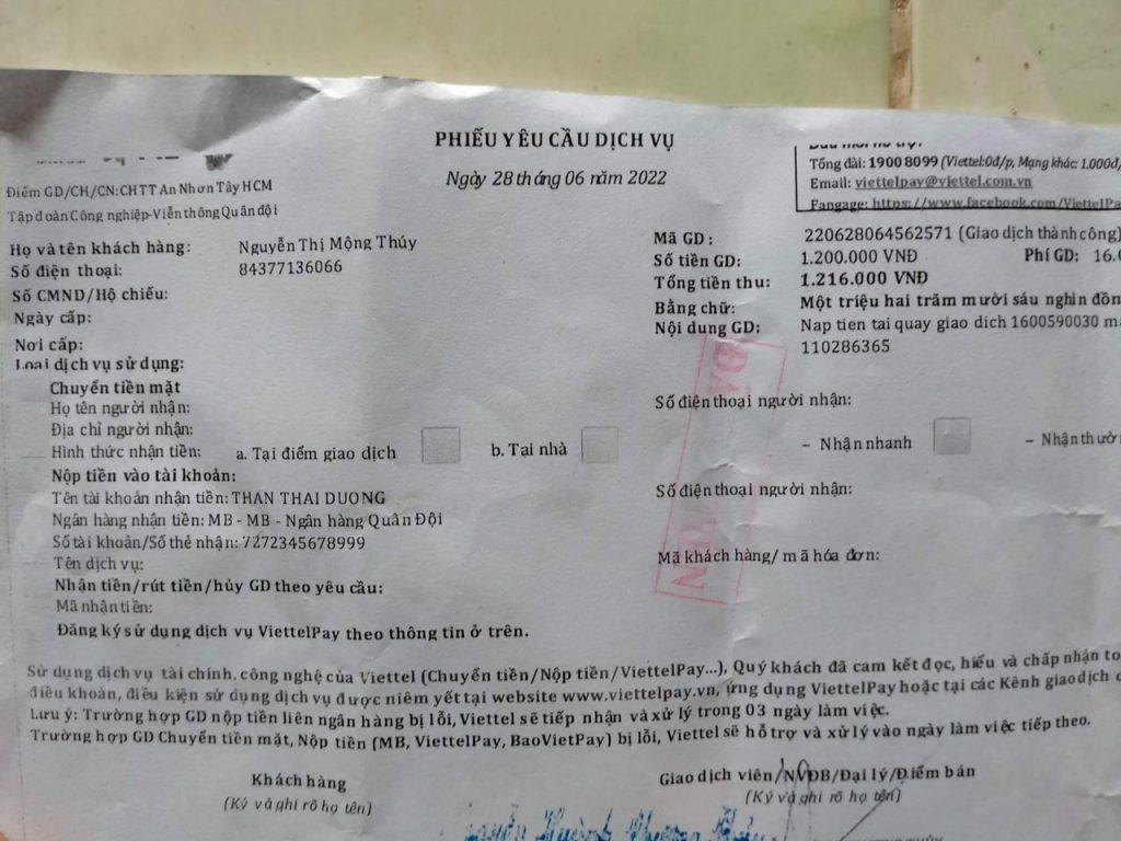 Preuves contre Thân Thái Dương