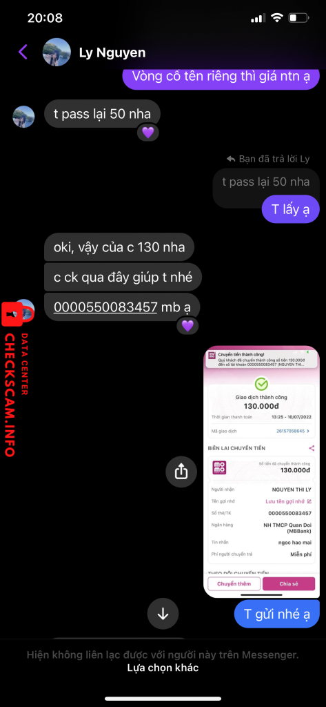 Preuves contre Nguyen Thi Ly