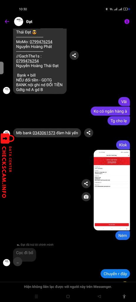 Preuves contre Nguyễn Đạt