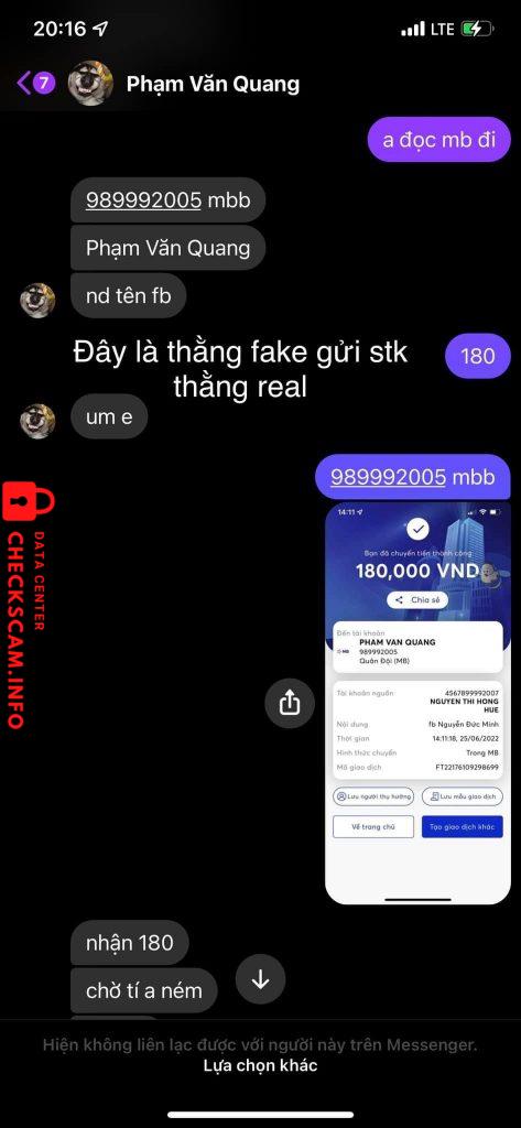 Bewijs tegen Pham Van Quang