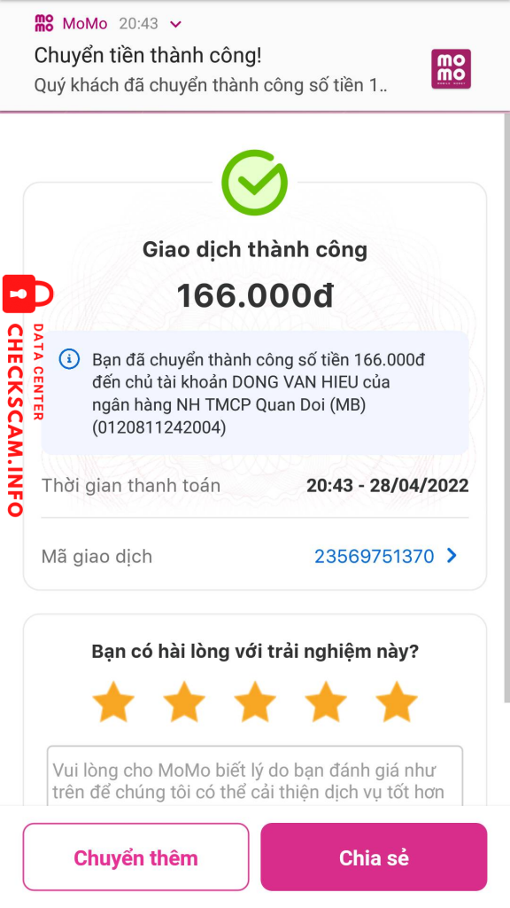 Bewijs tegen DONG VAN HIEU