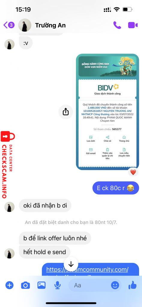 Ebidensya laban sa Nguyễn Trường An