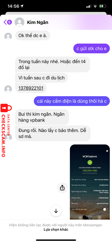 Ebidensya laban sa Bui Thi Kim Ngan